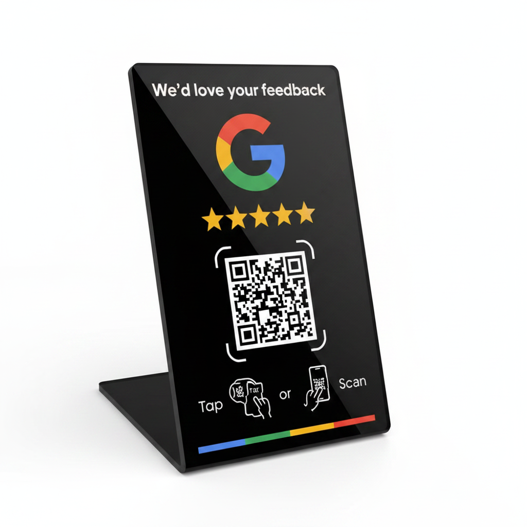 Scannable Google review card